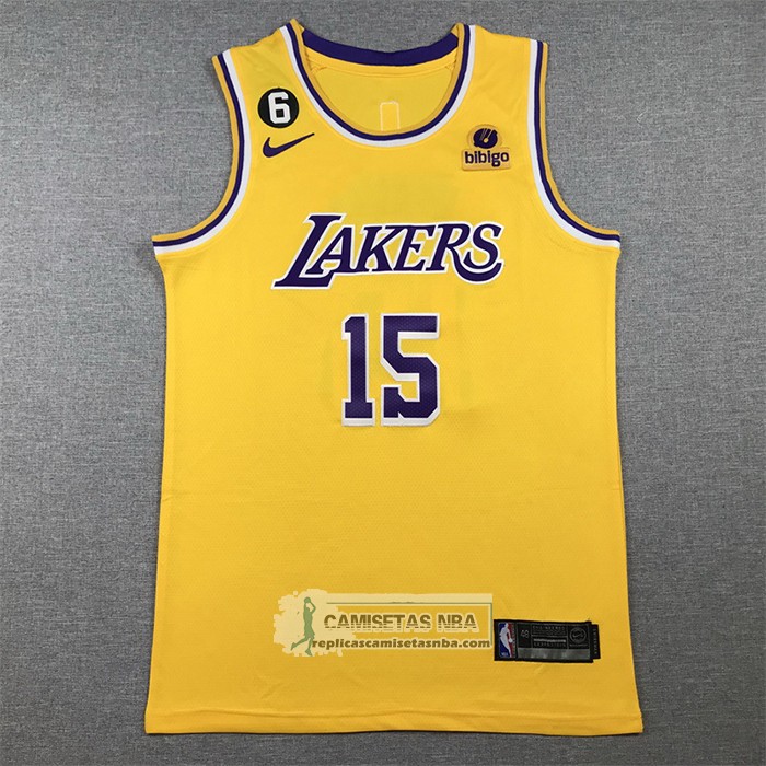 Camiseta Los Angeles Lakers Austin Reaves NO 15 Icon 2022-23 Amarillo